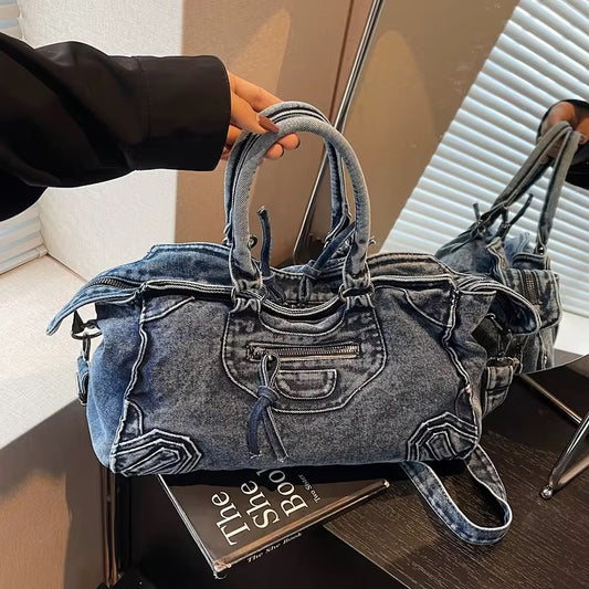 WASHED DENIM BAG