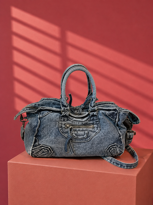 WASHED DENIM BAG