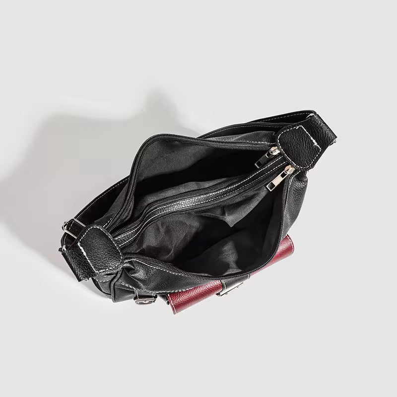 Black x Maroon leather bag - CLOUD9