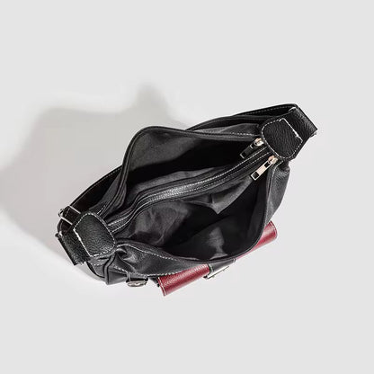 Black x Maroon leather bag - CLOUD9