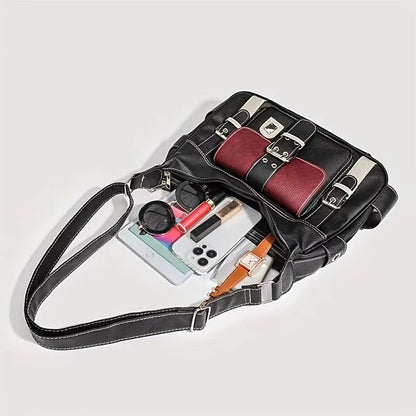 Black x Maroon leather bag - CLOUD9