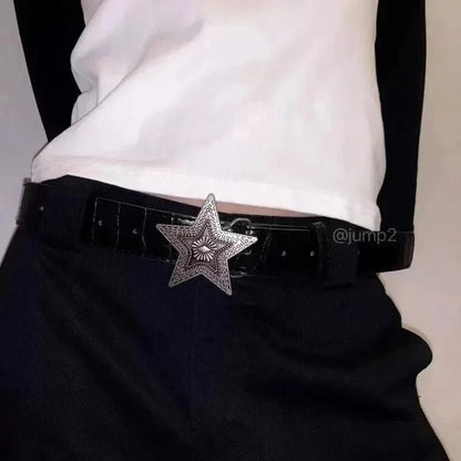 BLACK Y2K STAR BELT - CLOUD9