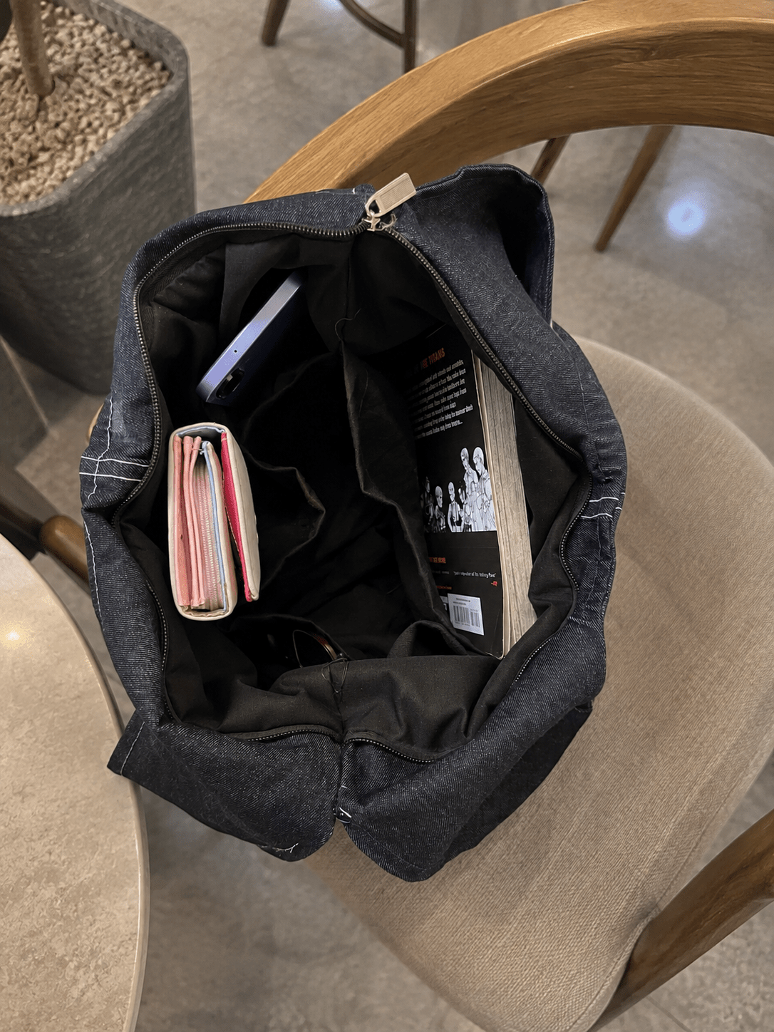 Raw denim shoulder bag - CLOUD9