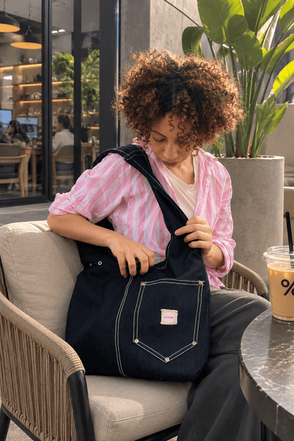 Raw denim shoulder bag - CLOUD9