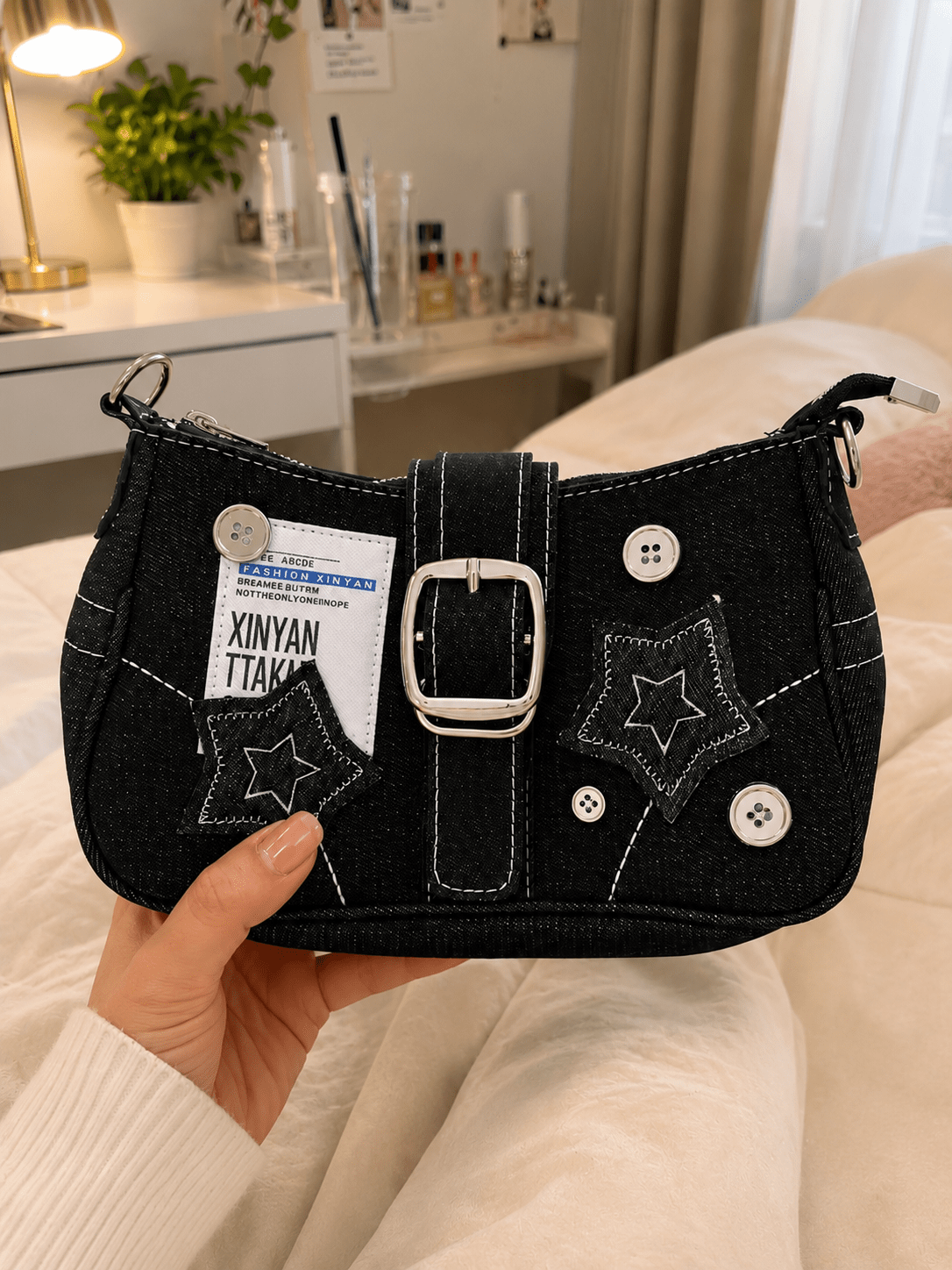 SMALL Y2K DENIM BAG - CLOUD9