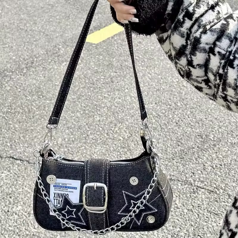 SMALL Y2K DENIM BAG - CLOUD9