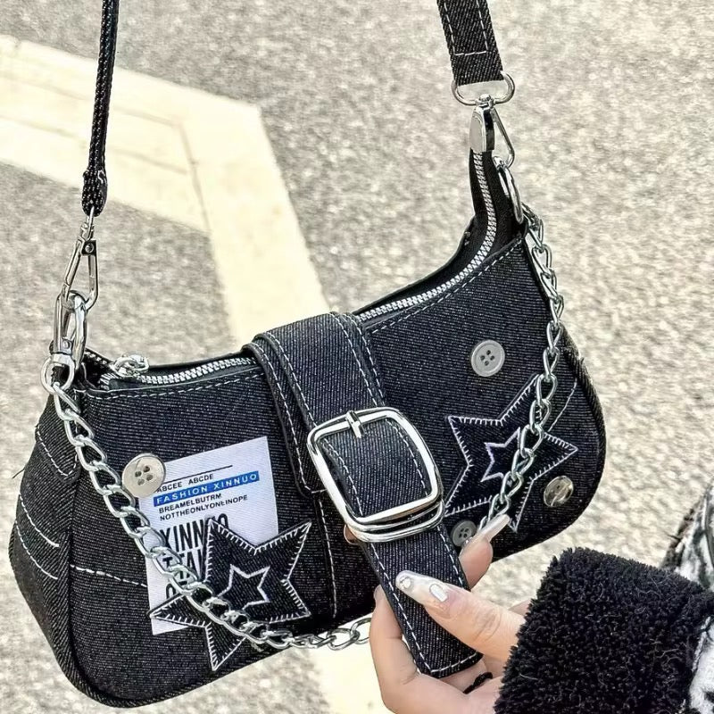 SMALL Y2K DENIM BAG - CLOUD9