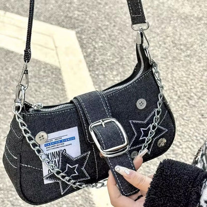 SMALL Y2K DENIM BAG - CLOUD9