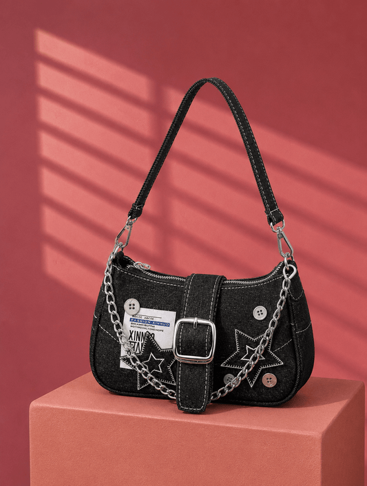SMALL Y2K DENIM BAG - CLOUD9