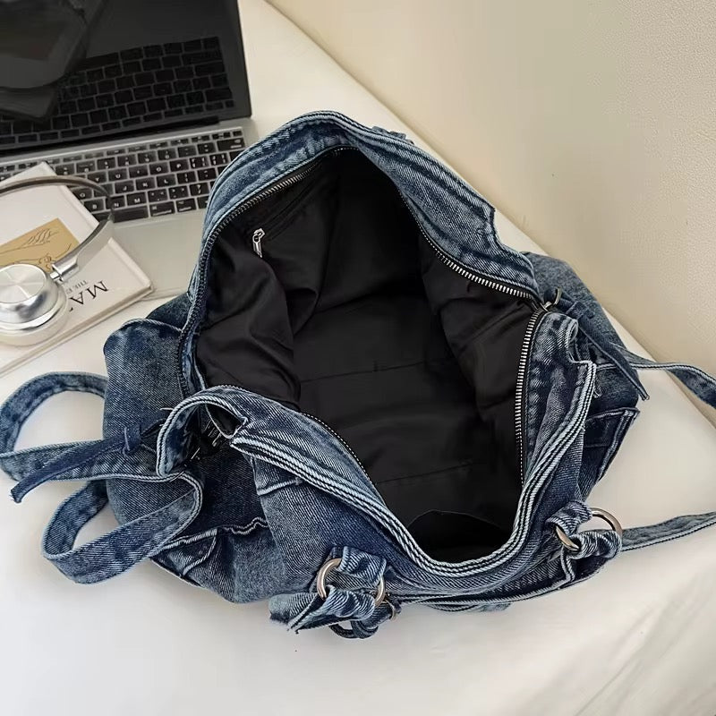 WASHED DENIM BAG - CLOUD9