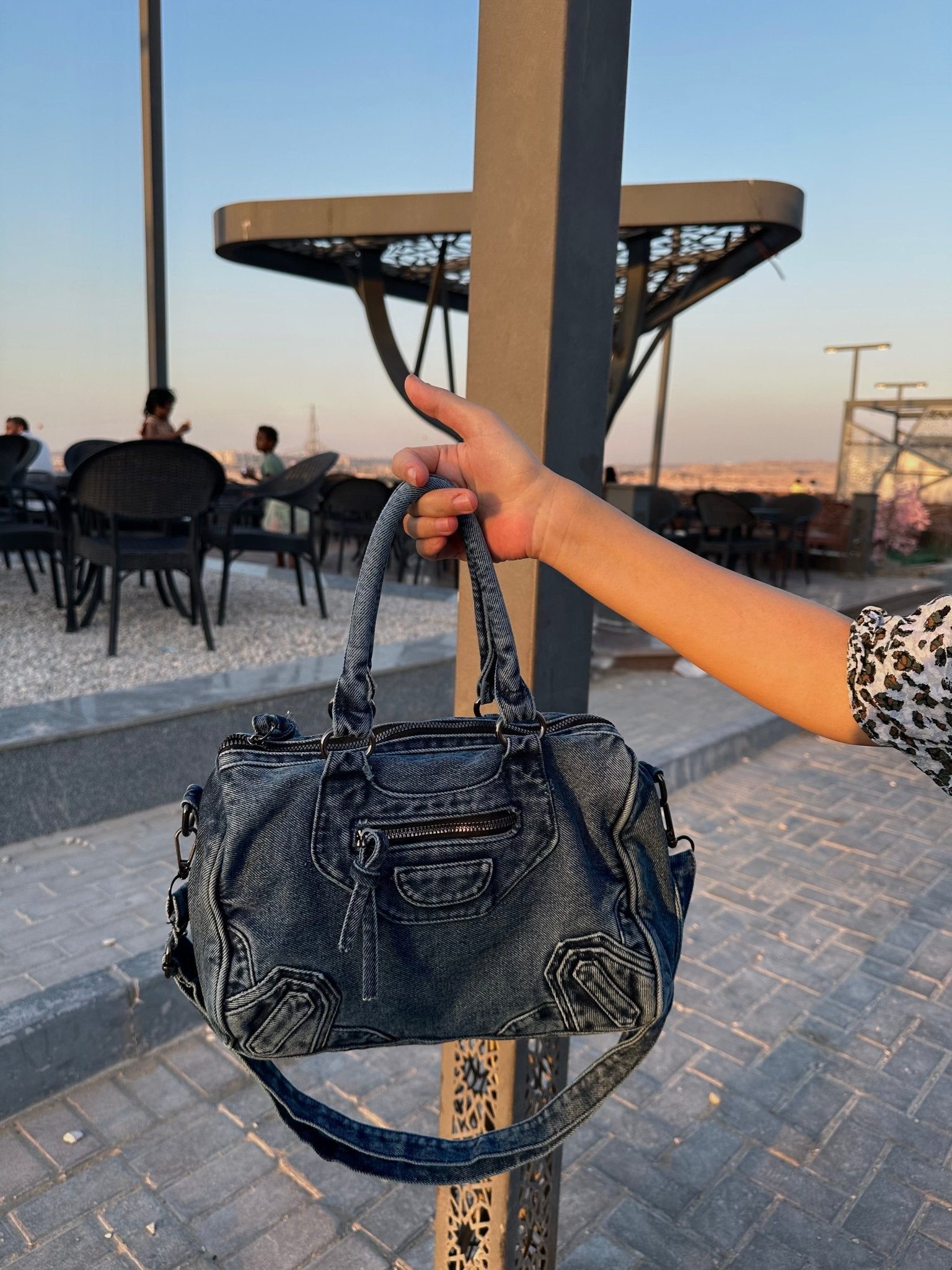 WASHED DENIM BAG - CLOUD9